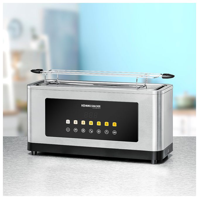 Toaster 2 Scheibe(n) 7 Stufen  TOL1000 (Edelstahl, Schwarz) 