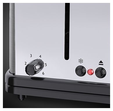 Toaster 4 Scheibe(n) 6 Stufen  23610-56 Oxford (Schwarz, Edelstahl) 