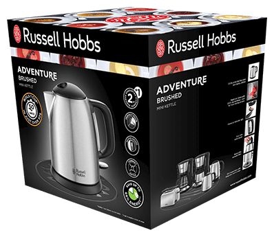 1,0 l Wasserkocher 2400 W  24991-70 Colours Plus+ Mini (Schwarz, Edelstahl) 
