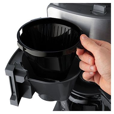 10 Tassen Filterkaffeemaschine 1,2 l  25610-56 Grind and Brew (Schwarz, Edelstahl) 