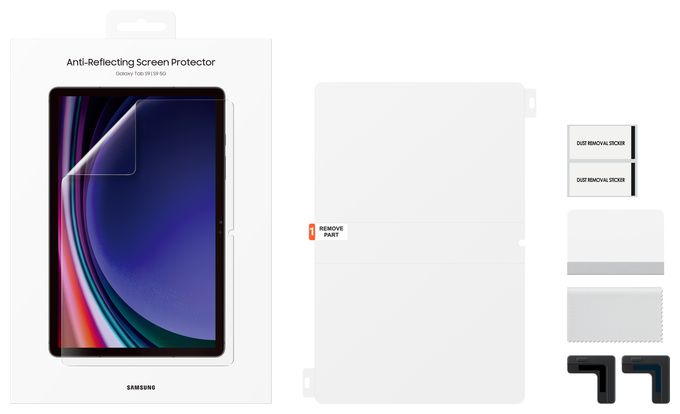 Anti-Glare Bildschirmschutz für Samsung Galaxy Tab S9, Galaxy Tab S9 FE, Galaxy Tab S10 FE, Galaxy Tab S10 Lite bis 27,9 cm (11") Kratzresistent  Anti-Reflecting Screen Protector (Transparent) 