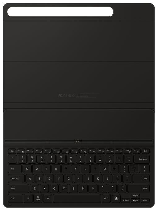 für Samsung Galaxy Tab S10+, Galaxy Tab S9+, Galaxy Tab S9 FE+ bis 31,5 cm (12.4") Kratzresistent mit Magnetisch  Book Cover Keyboard Slim (Schwarz) 