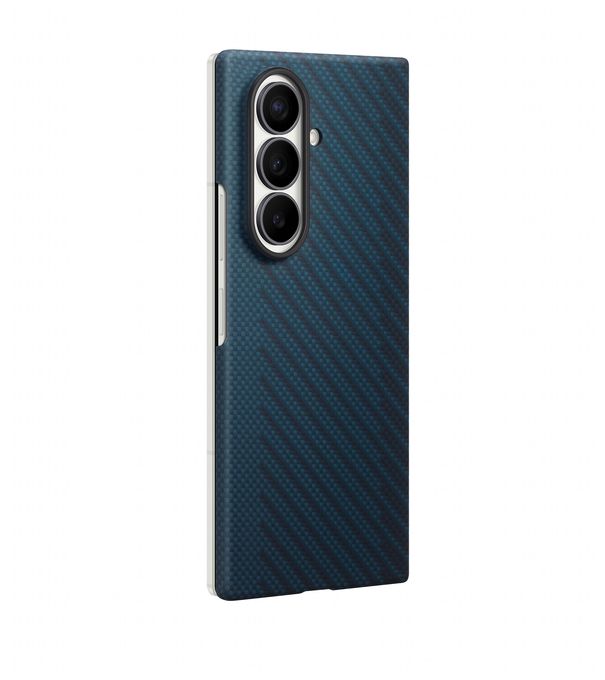 Cover für Samsung Z Fold8  Carbon Magnet Case (Blau) 