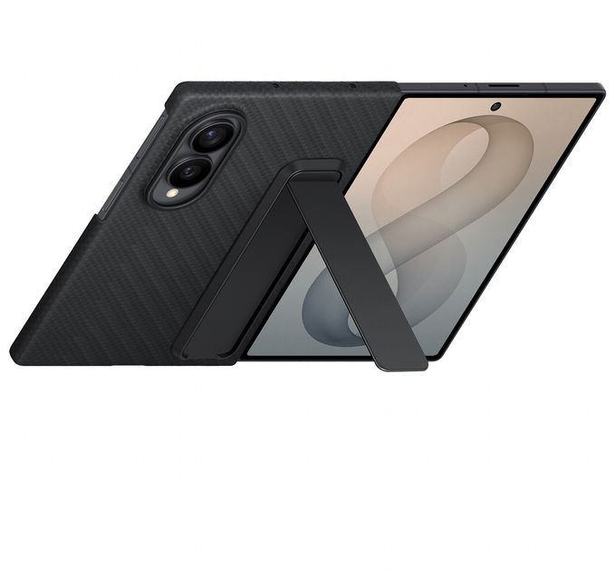 Cover für Samsung Z Fold8  Carbon Standing Case (Schwarz) 