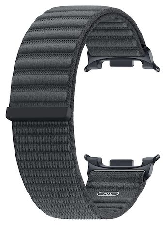 Armband M/L 52 mm Samsung Galaxy Watch9 (Watch8)  Fabric Band (Schwarz) 