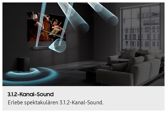 Soundbar 3.1.2 Kanäle  HW-Q610GF/ZG (Schwarz) 