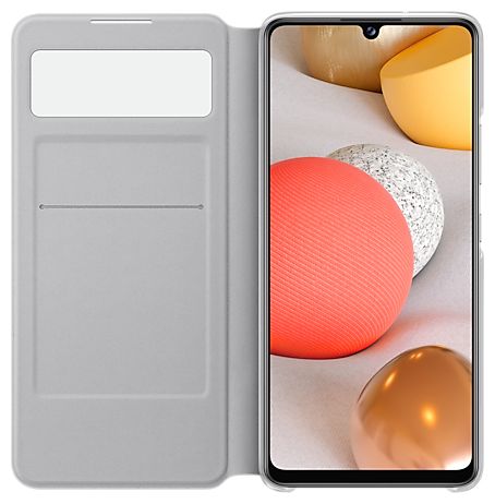 Geldbörsenhülle für Samsung Galaxy A42 5G  S View Wallet Cover (Weiß) 