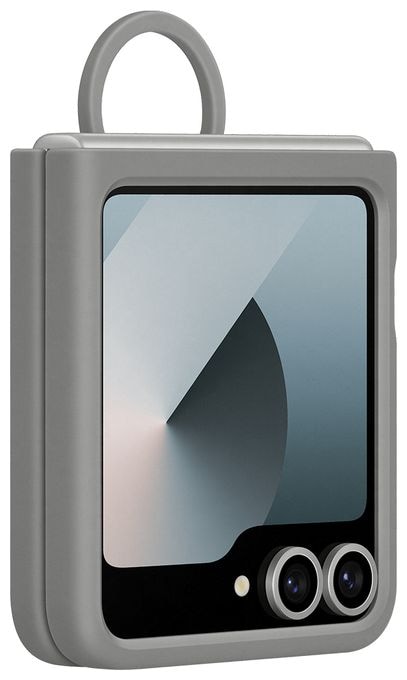 Cover für Samsung Galaxy Z Flip6  Silicone Case Ring (Grau) 