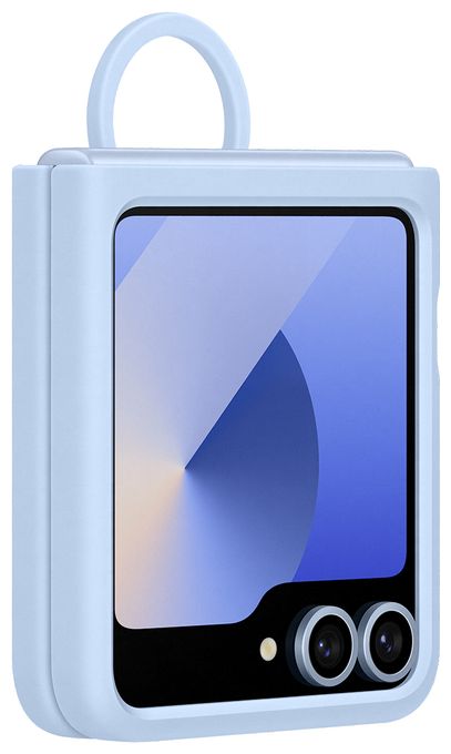 Cover für Samsung Galaxy Z Flip6  Silicone Ring Case (Blau) 