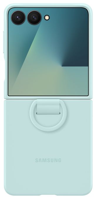 Cover für Samsung Galaxy Z Flip7  Silicone Ring Case (Mintfarbe) 