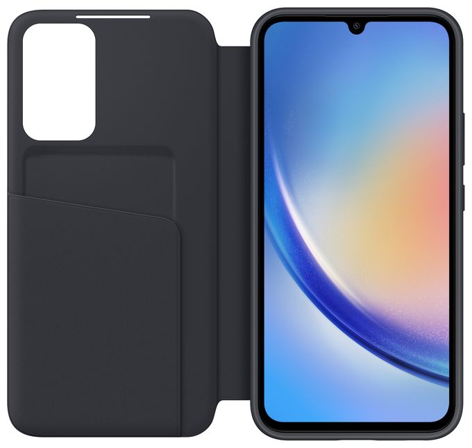 Geldbörsenhülle für Samsung Galaxy A34  Smart View Wallet Case (Schwarz) 