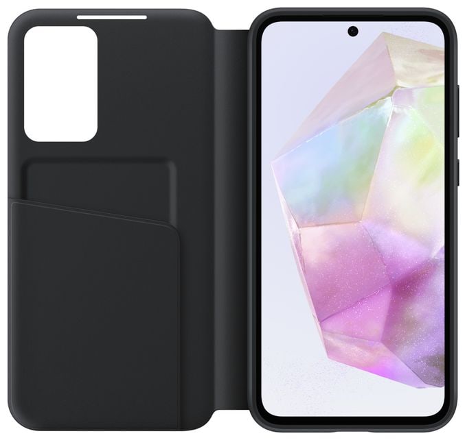 Geldbörsenhülle für Samsung Galaxy A35  Smart View Wallet Case (Schwarz) 