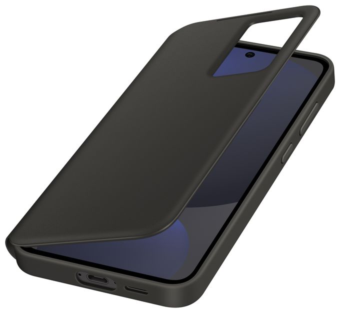 Geldbörsenhülle für Samsung Galaxy S24 FE  Smart View Wallet Case (Schwarz) 
