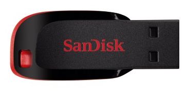 USB Typ-A Stick 64 GB  Cruzer Blade (Schwarz, Rot) 