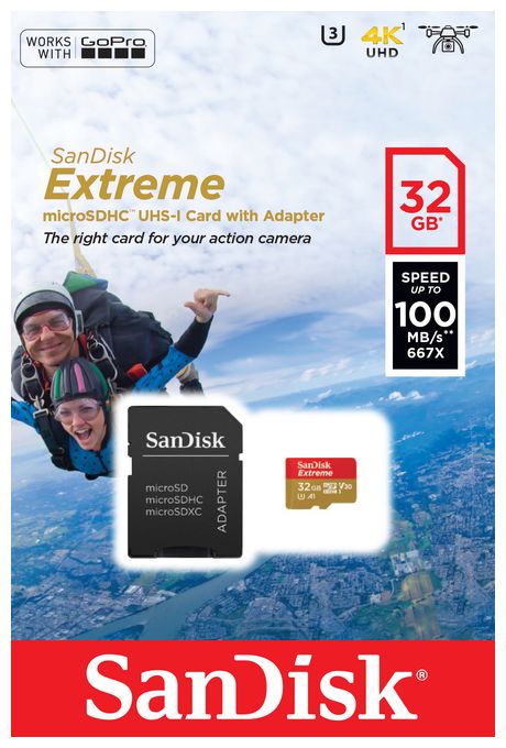 MicroSDHC Speicherkarte 32 GB Class 3 (U3) Klasse 10 Extreme A1 