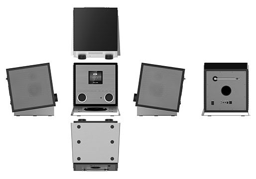 60 W Wlan Lautsprecher mit Bluetooth  Palona Quubi (Schwarz, Silber) 