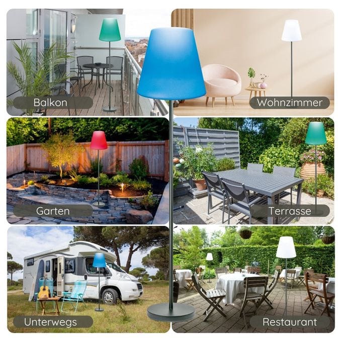 Warmweiß (3000K) Akku, Solar AUSL0100 LED Solar Outdoor Standleuchte 