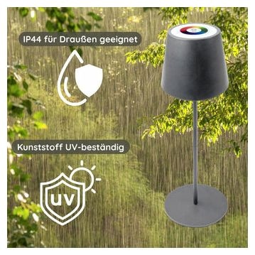 LED Warmweiß DC RGB Tischleuchte mit Touchsteuerung 