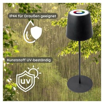LED Warmweiß DC RGB Tischleuchte mit Touchsteuerung 