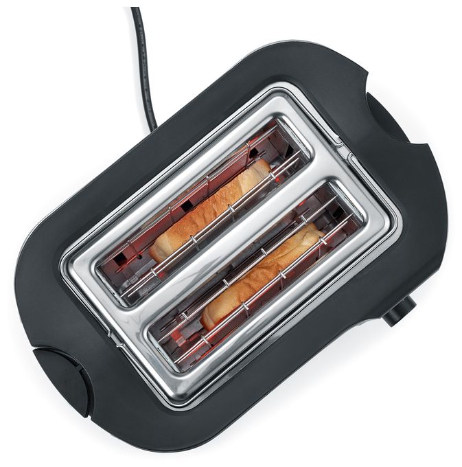 Toaster 800 W 2 Scheibe(n)  AT2589 (Schwarz, Edelstahl) 