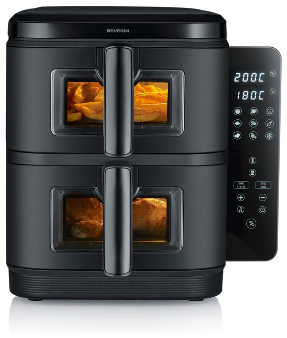 Doppel Heißluftfritteuse 11 l 2800 W  FR2468 (Schwarz) 