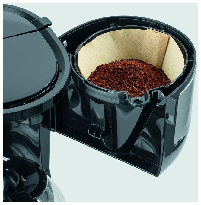 4 Tassen Filterkaffeemaschine  KA4808 (Schwarz, Edelstahl) 