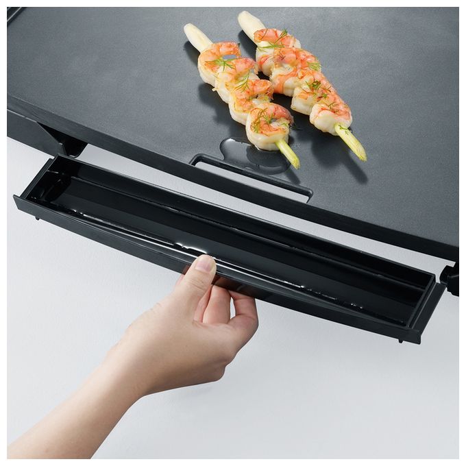 2200 W mit 595 x 345 mm Fläche  KG2397 Plancha-Grill (Schwarz) 
