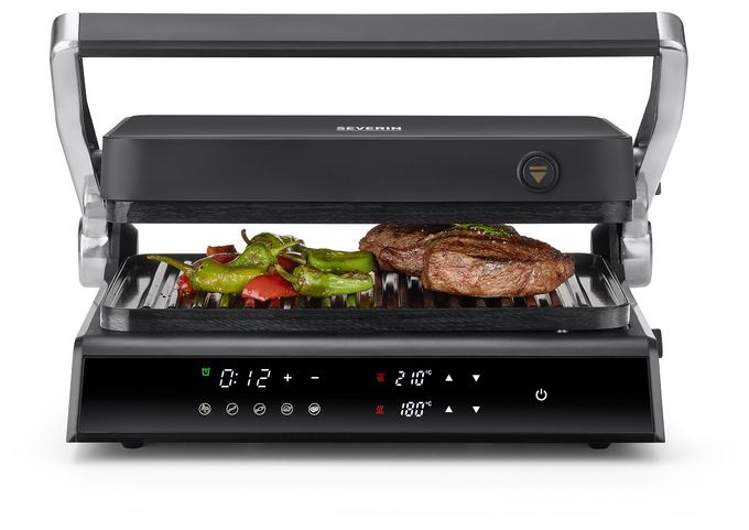 1800 W mit 300 x 220 mm Fläche  KG2399 (Schwarz, Edelstahl) 