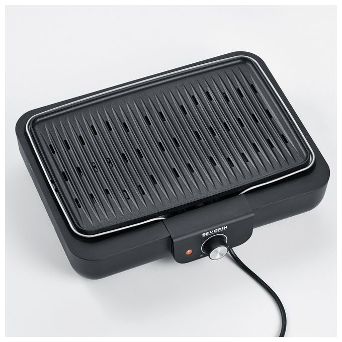 2300 W mit 370 x 290 mm Fläche  PG8556 Grillplatte (Schwarz, Edelstahl) 