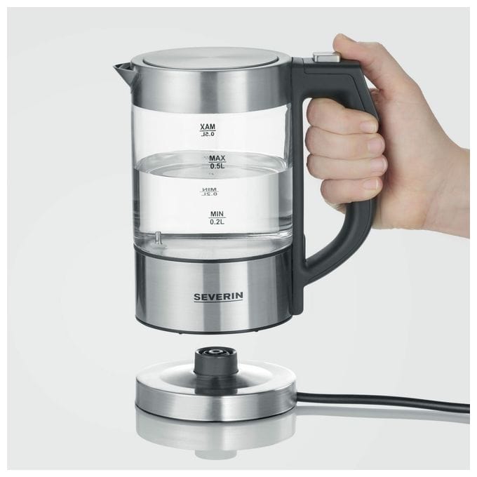 0,5 l Wasserkocher 1100 W (Schwarz, Transparent) WK3458 