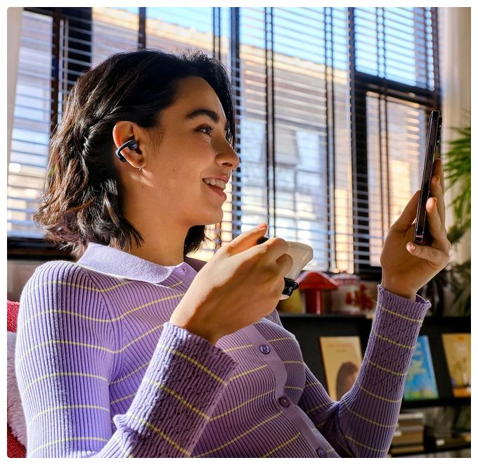 In-Ear Bluetooth Kopfhörer kabellos 9 h Laufzeit IP55  OpenDots Air (Schwarz) 