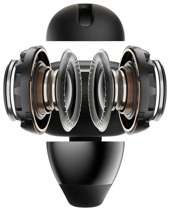 In-Ear Bluetooth Kopfhörer kabellos 10 h Laufzeit IP54  OpenDots One (Schwarz) 