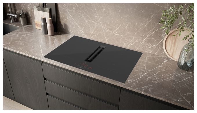 80 cm Induktionskochfeld 4 Kochzonen mit integriertem Dunstabzug iQ500 ED870HQ26E autarkes 