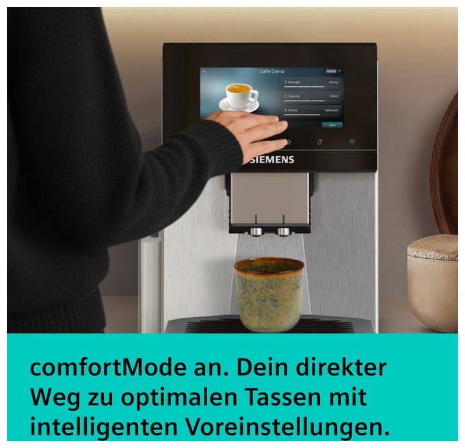 Kaffeevollautomat 19 bar 2,3 l 280 g  EQ900 TQ927E03 iAroma (Edelstahl) 