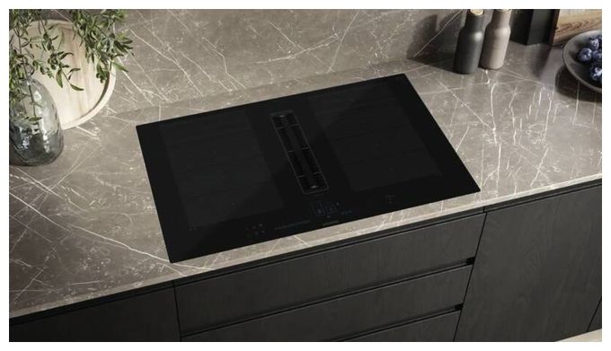 80 cm Induktionskochfeld 4 Kochzonen mit integriertem Dunstabzug iQ700 EX800NGA7 (EX800NX68E + HZ9VDSB2) autarkes 