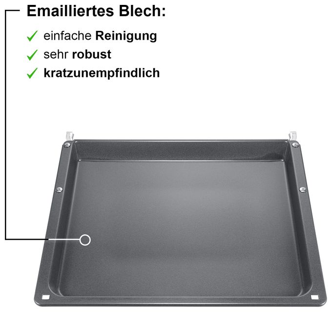 HZ541000 Backblech 30 x 455 x 400 mm spülmaschinengeeignet 