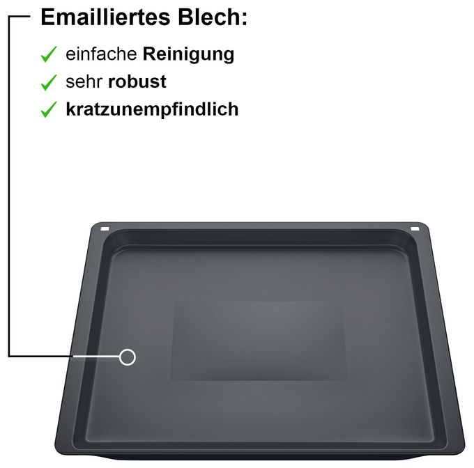 HZ631070 Backblech 30 x 455 x 375 mm spülmaschinengeeignet 