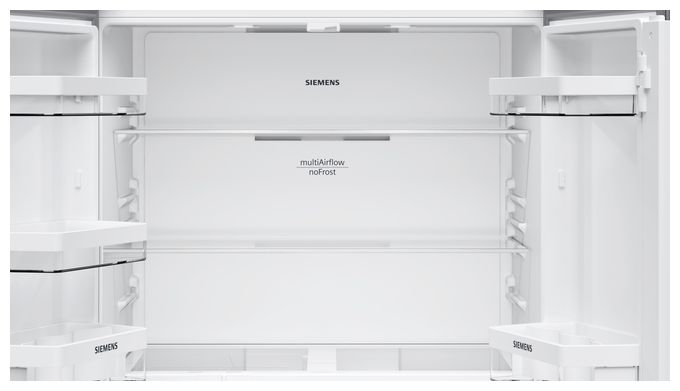 Side-by-Side Kühl-/ Gefrierkombination French Door 405 l / 200 l 333 kWh NoFrost 1830 mm x 910 mm  iQ300 KF96NVPEA (Silber) 