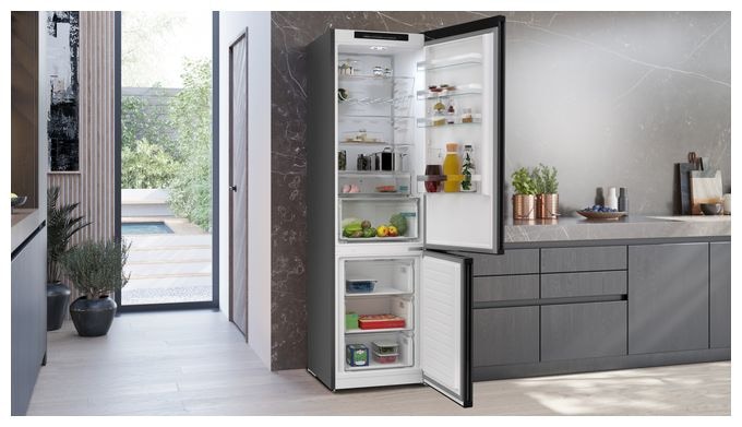 260 l / 103 l Kühl-Gefrierkombi freistehend NoFrost 112 kWh Jahr  iQ300 KG39N2XAG (Gebürsteter Stahl) 
