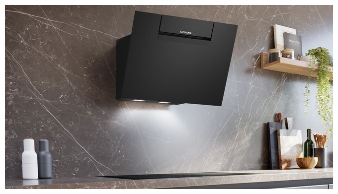 Abluft/Umluft Dunstabzugshaube/Esse Wand 60 cm (Schwarz) iQ300 LC67KFN60 
