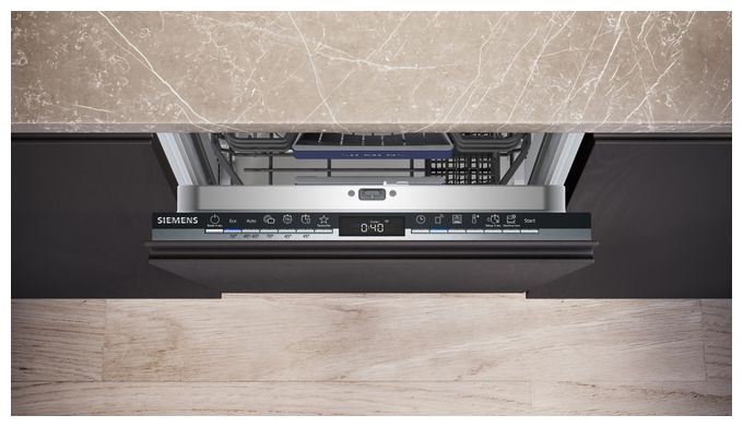 45 cm Geschirrspüler vollintegriert (ohne Front) Leise 10 Maßgedecke aquaStop Funktion Wärmetauscher iQ300 SR63HX74KE 