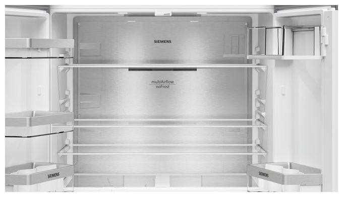 Side-by-Side Kühl-/ Gefrierkombination French Door 405 l / 200 l 333 kWh NoFrost 1830 mm x 910 mm  iQ500 KF96NAXEA (Schwarz, Edelstahl) 