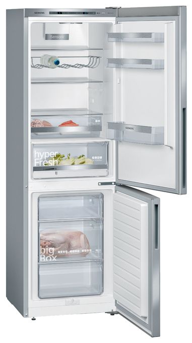 214 l / 94 l Kühl-Gefrierkombi freistehend 149 kWh Jahr  iQ500 KG36EALCA (Edelstahl) 