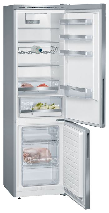 249 l / 94 l Kühl-Gefrierkombi freistehend 149 kWh Jahr  iQ500 KG39EAICA (Silber) 