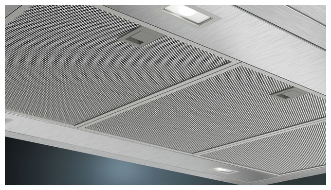Abluft/Umluft Dunstabzugshaube/Esse Insel 90 cm (Edelstahl) iQ500 LF97BCP50 