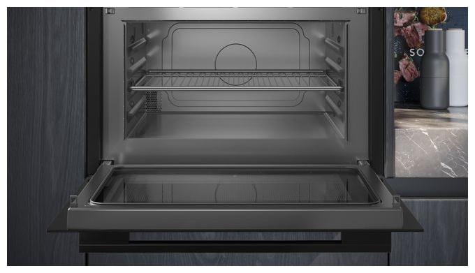 Einbau-Mikrowelle 1000 W Größe: groß 5 Stufen Grill (Schwarz) iQ700 CE732GXB1 