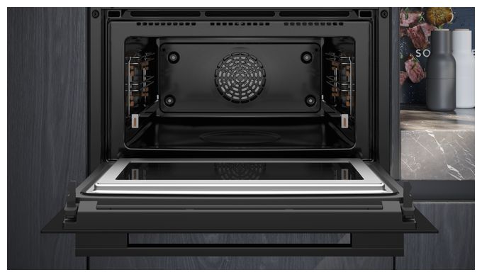 Einbaubackofen kompakt AutoClean Mikrowelle iQ700 CM724G1B1 