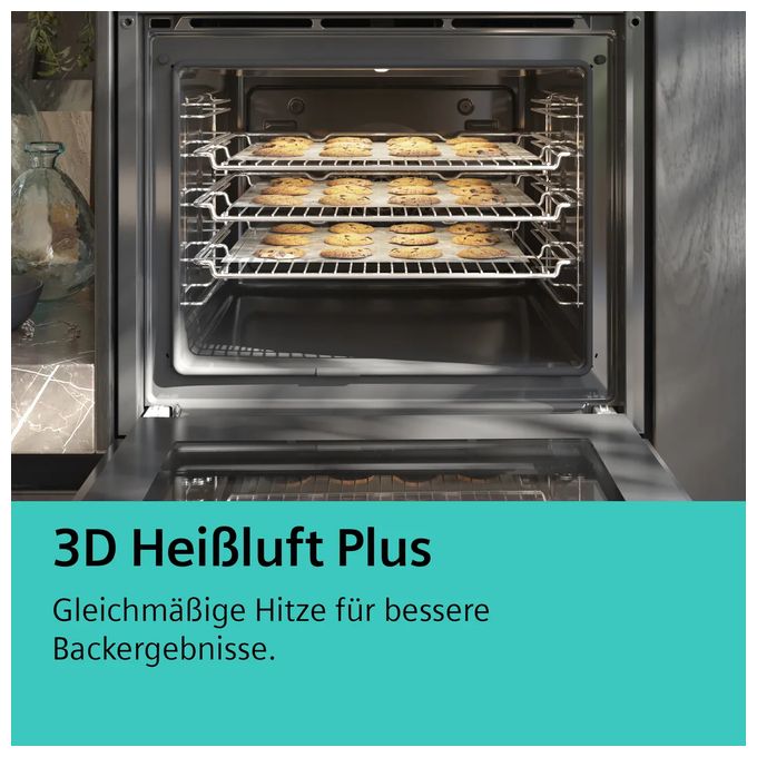 Herdset groß AutoClean activeClean mit 60 cm Induktions Kochfeld PQ522VAAB (EM645CQB6E + HE278GBB4) 