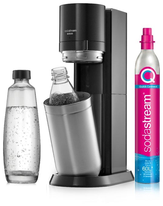 Wassersprudler  E-Duo (Schwarz, Edelstahl) 