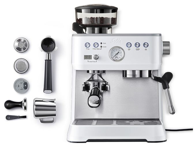 Siebträger Kaffeemaschine 1645 W  1019 Perfetta Grind & Infuse (Weiß) 